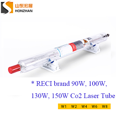  Beijing RECI brand W2 W4 W6 Co2 Laser Tube 80W,100W,130W,150W for CO2 Laser Cutting Machine